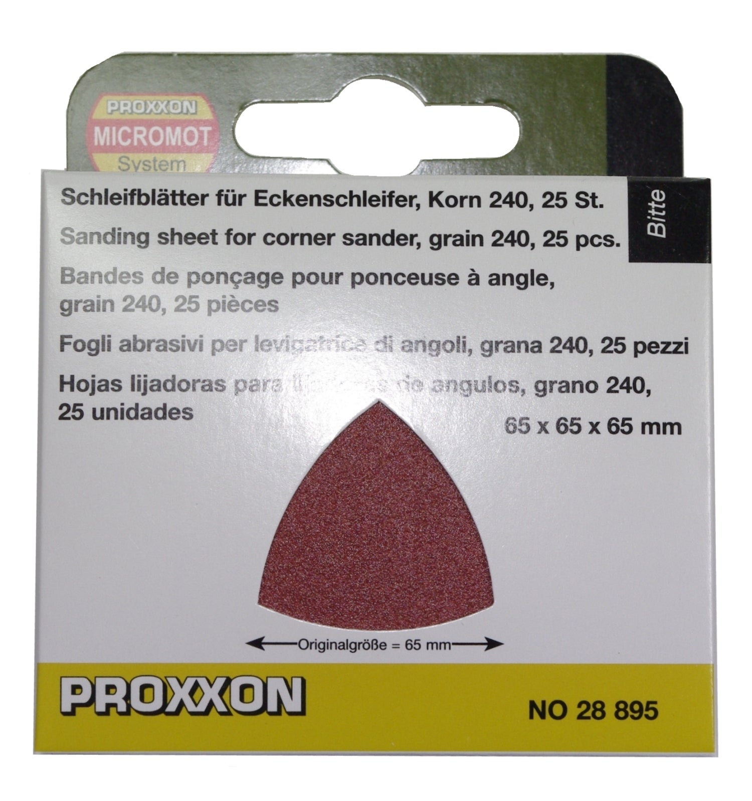 PROXXON 28895 Schleifblätter Korn 240 / 25 Stück für OZI Nummer 28520