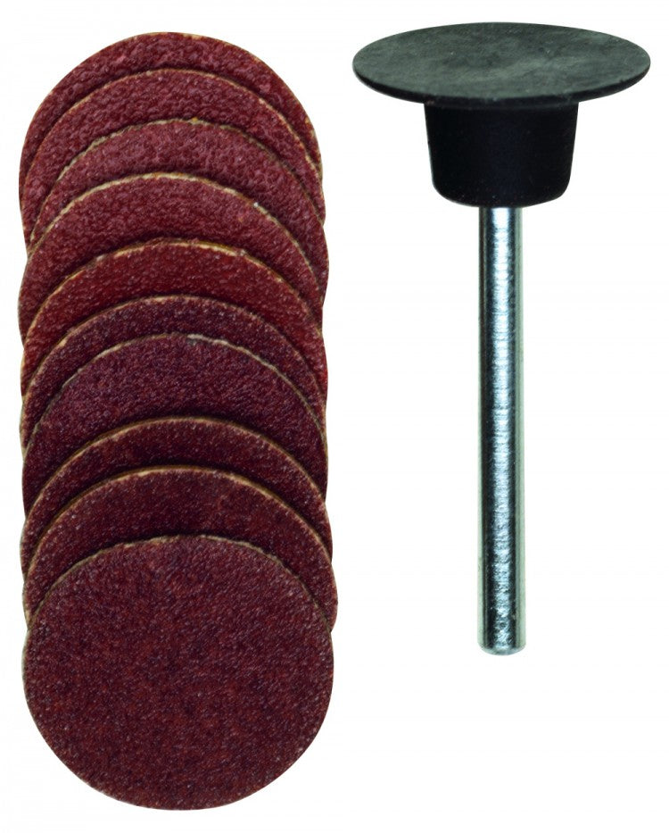 PROXXON 28982 Schleifteller Ø18mm mit je 5 Schleifscheiben Korn 120+150