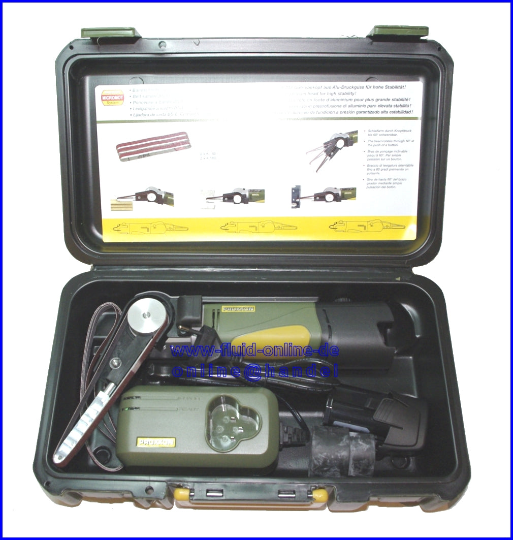 PROXXON 29810 AKKU Bandschleifer BS/A Set mit Akku & Ladegerät