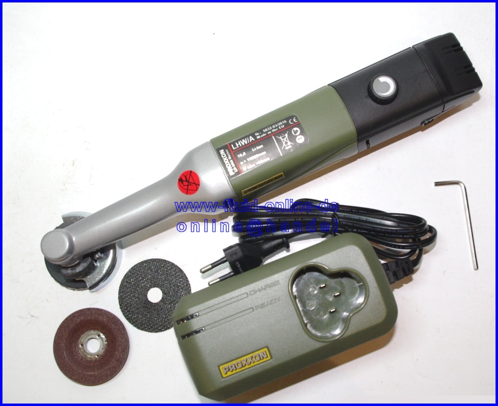 PROXXON 29815 AKKU Langhals Winkelschleifer LHW/A Set mit Akku & Ladegerät