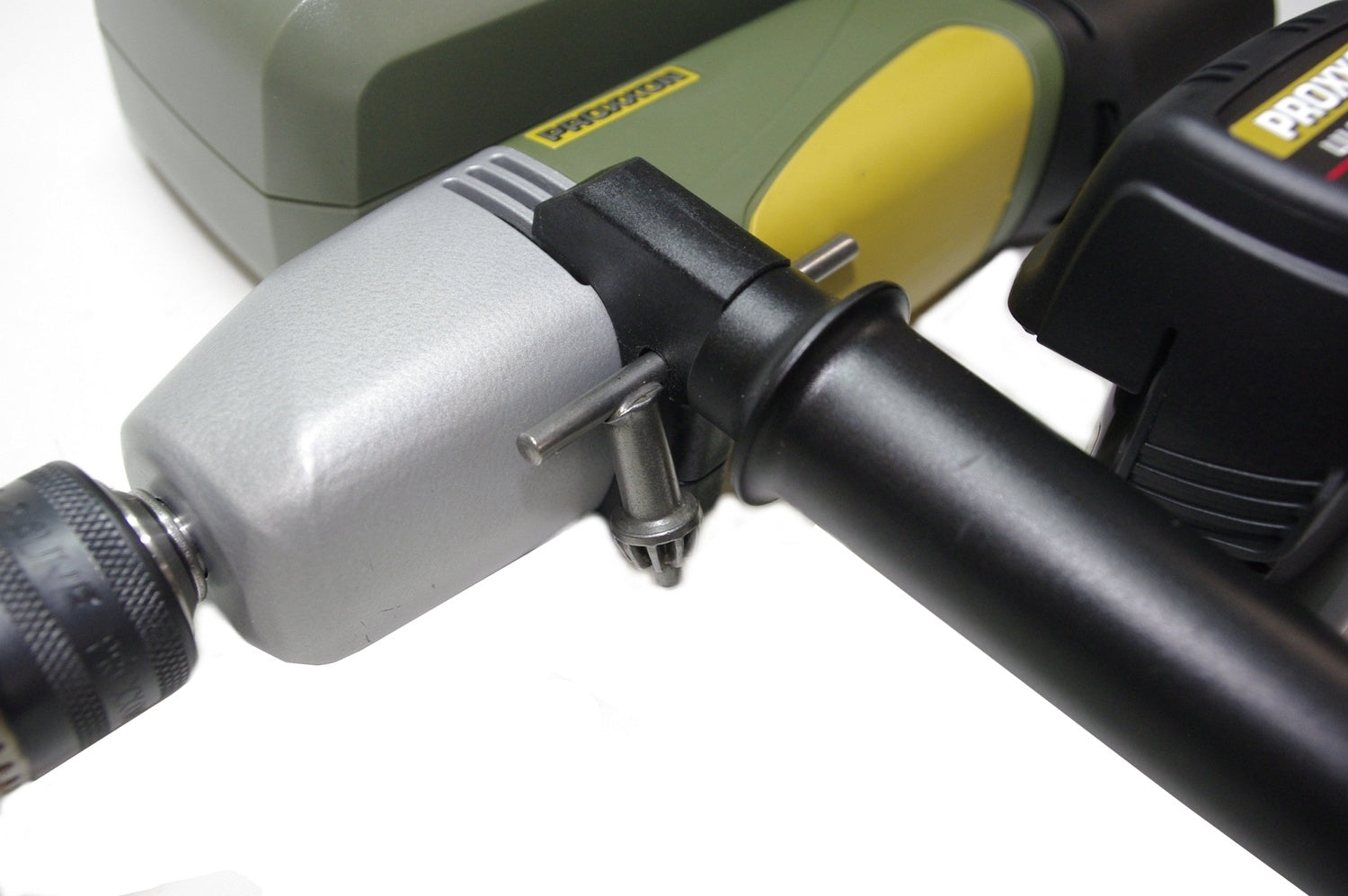 PROXXON 29850 Akku Industrie Geradschleifer IGS/A mit Stahldraht-Rundbürste Akku Ladegerät