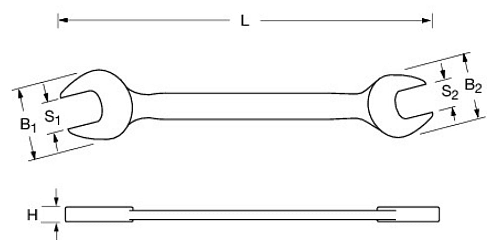 PROXXON 23852 Doppelmaulschlüssel 21 x 23mm Serie SlimLine