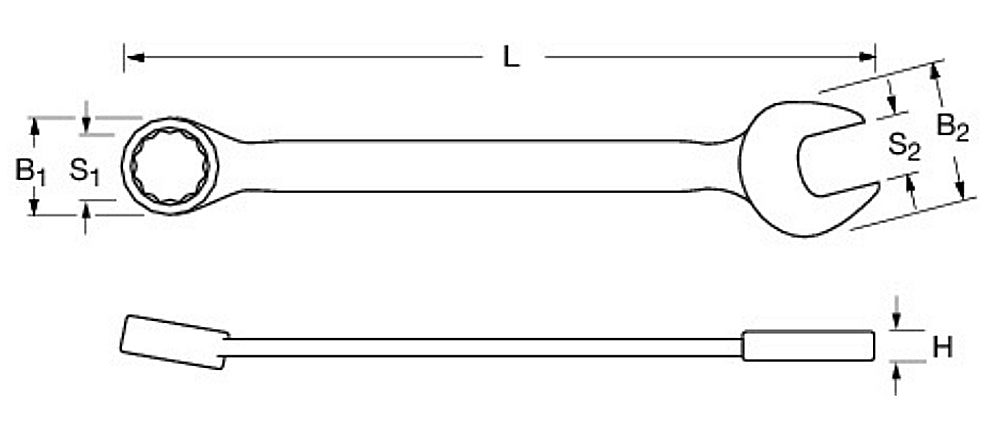 PROXXON 23915 Ring-Maulschlüssel Größe 15mm Serie SlimLine