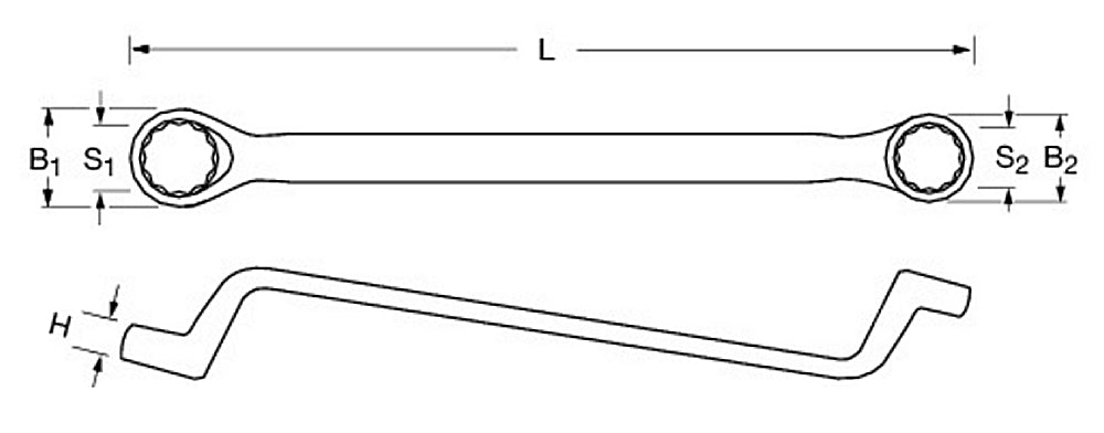 PROXXON 23870 Doppelringschlüssel 6 x 7 mm Serie SlimLine