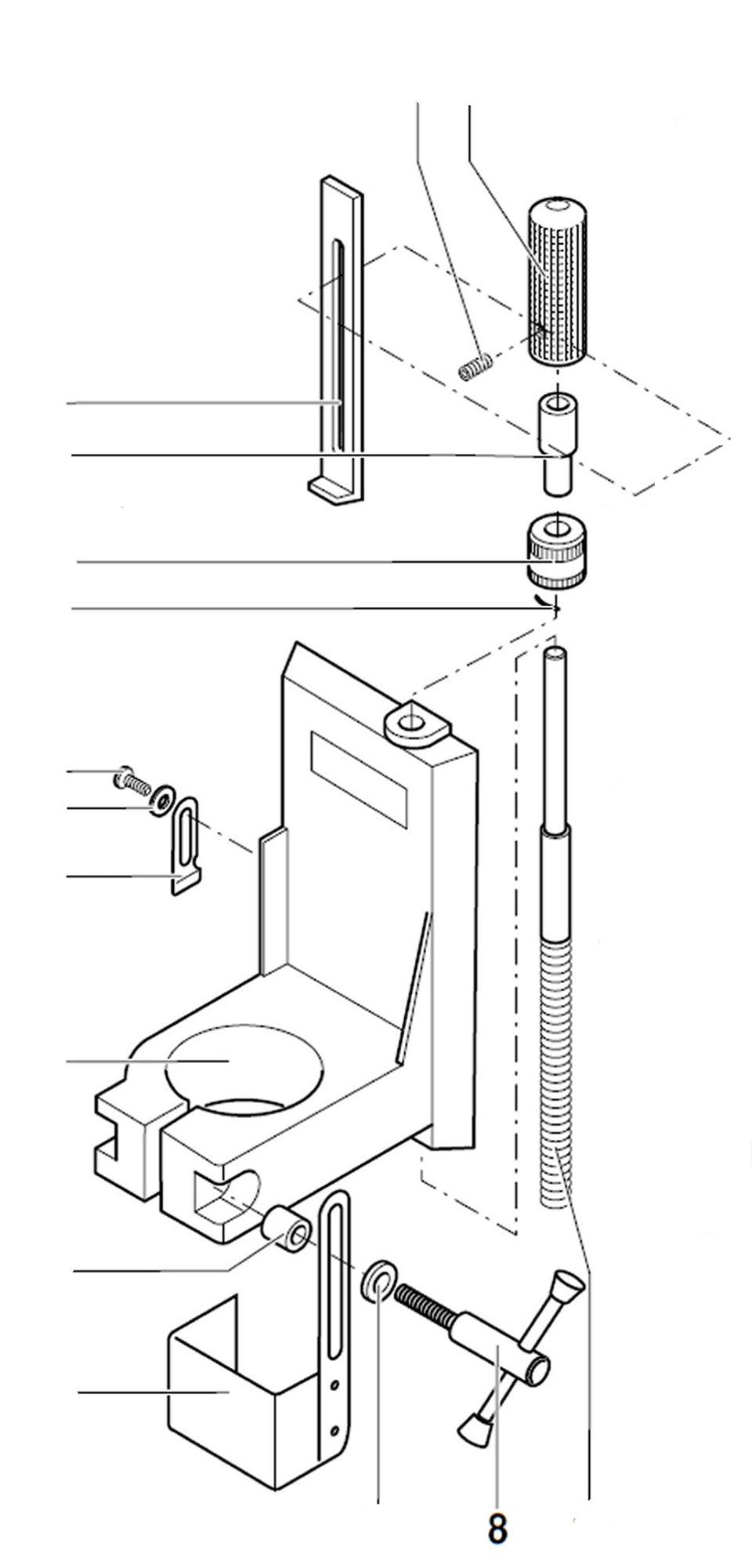 PROXXON 20000-08 Knebelschraube für Bohr- und Fräsbank BFB2000