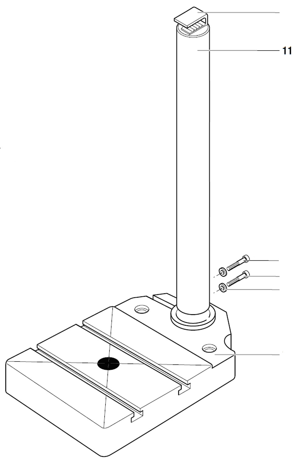 PROXXON 20000-11 Säule 490mm für Bohr- und Fräsbank BFB2000