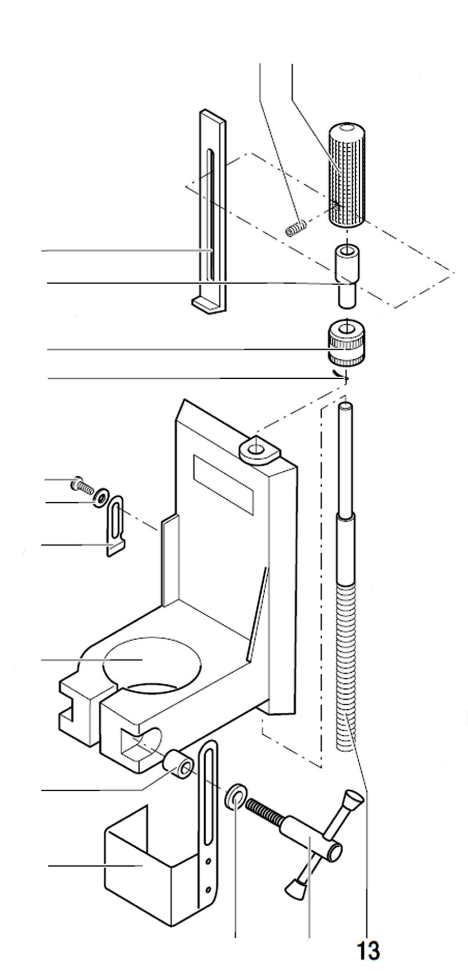 PROXXON 20000-13 Feinvorschubspindel für Bohr- und Fräsbank BFB2000
