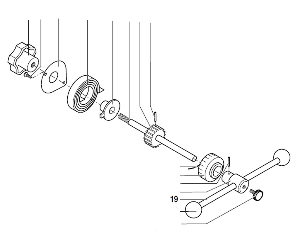 PROXXON 20000-19 Bohrhebel für Bohr- und Fräsbank BFB2000