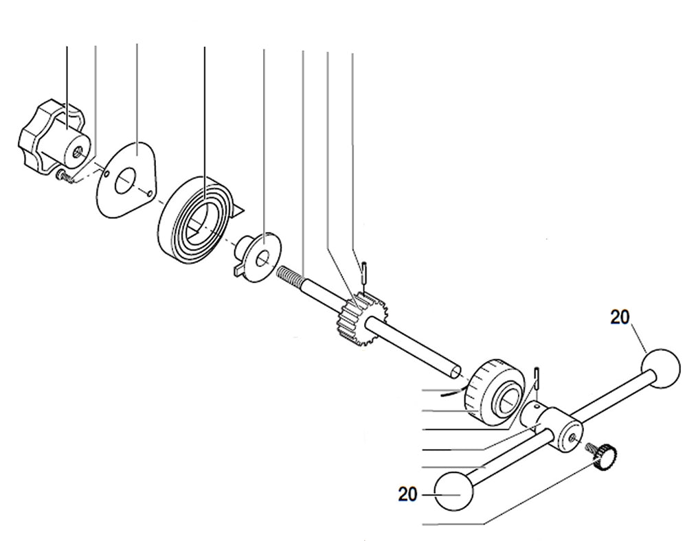 PROXXON 20000-20 Kugelknopf für Bohrhebel für Bohr- und Fräsbank BFB2000