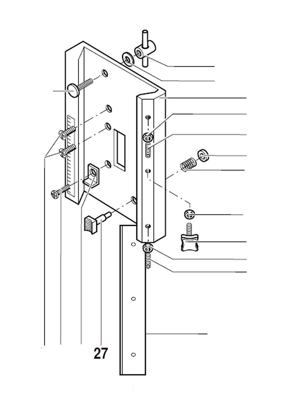PROXXON 20000-27 Gewindesegment für Bohr- und Fräsbank BFB2000