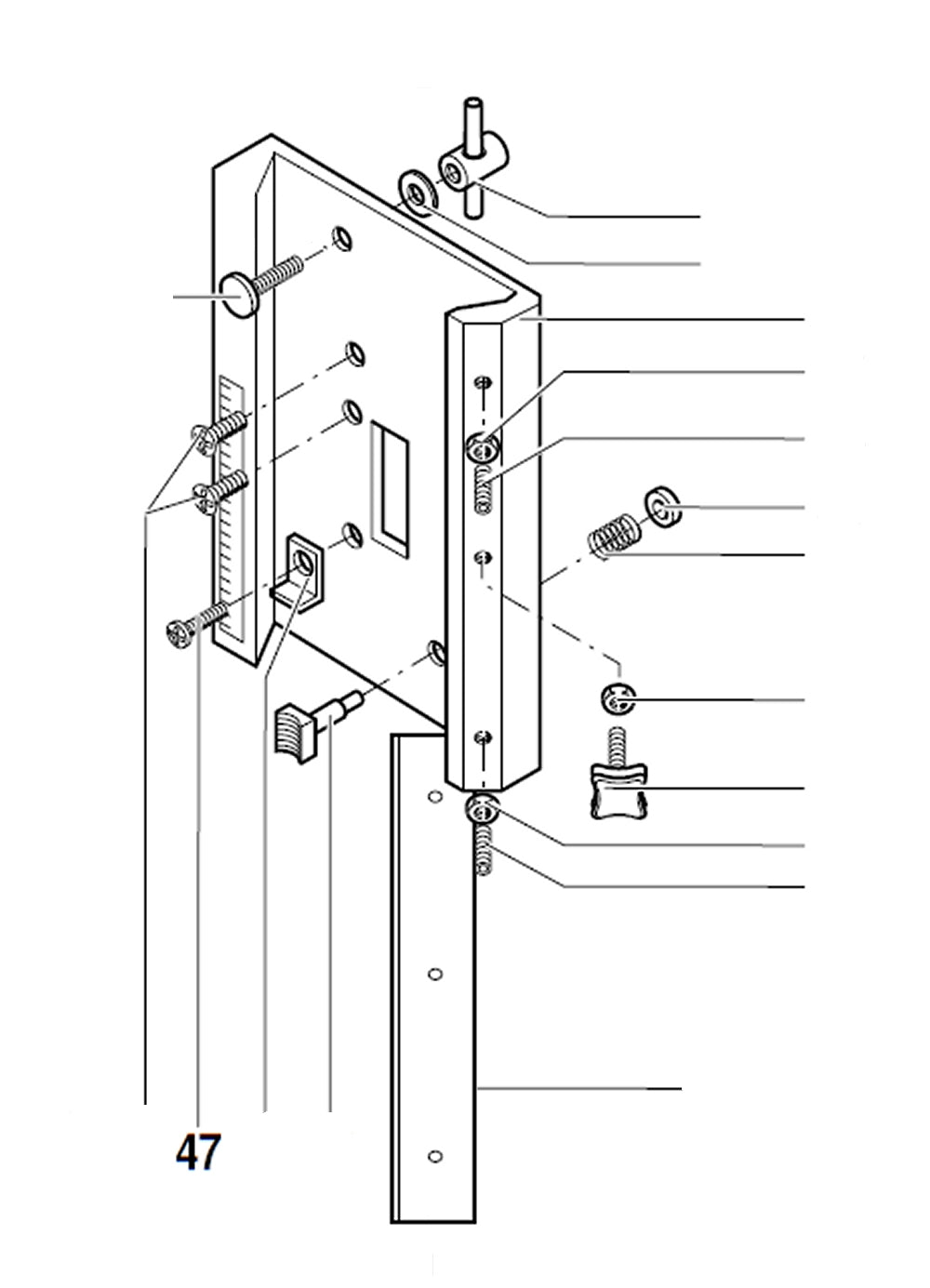 PROXXON 20000-47 Befestigungsschraube für Winkel für Bohr- und Fräsbank BFB2000