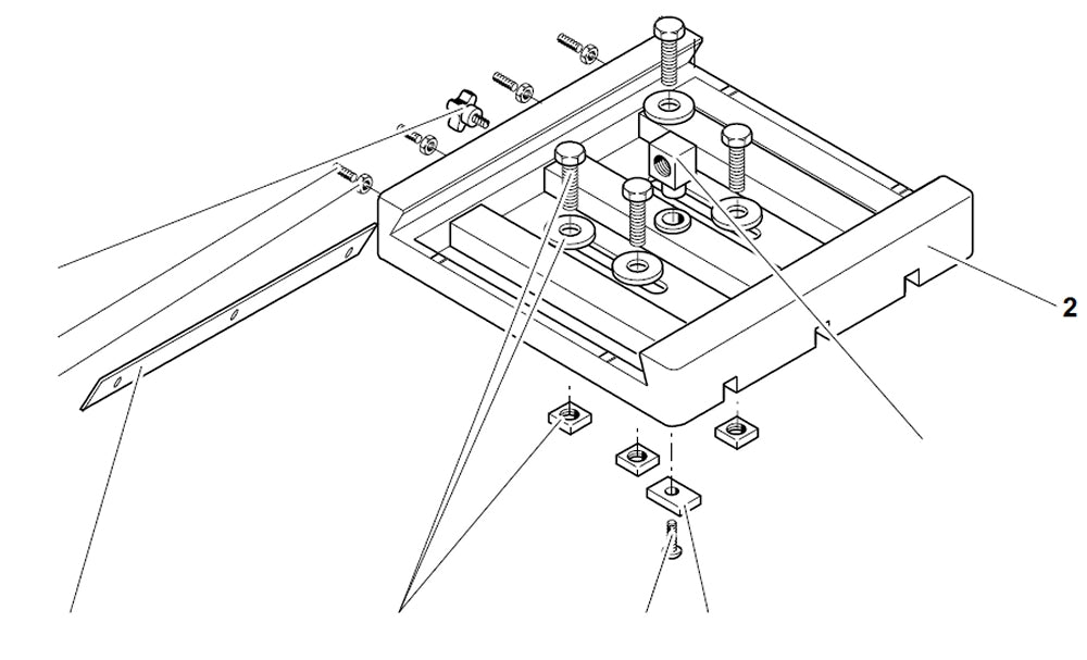 PROXXON 20150-02 Unteres Aludruckgußteil / Gerätefuß für Kreuztisch KT150