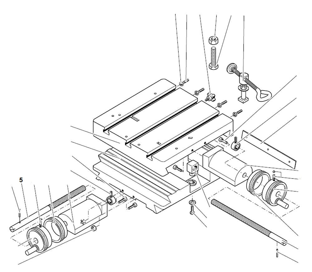 PROXXON 20150-05 Spindel unten für Kreuztisch KT150
