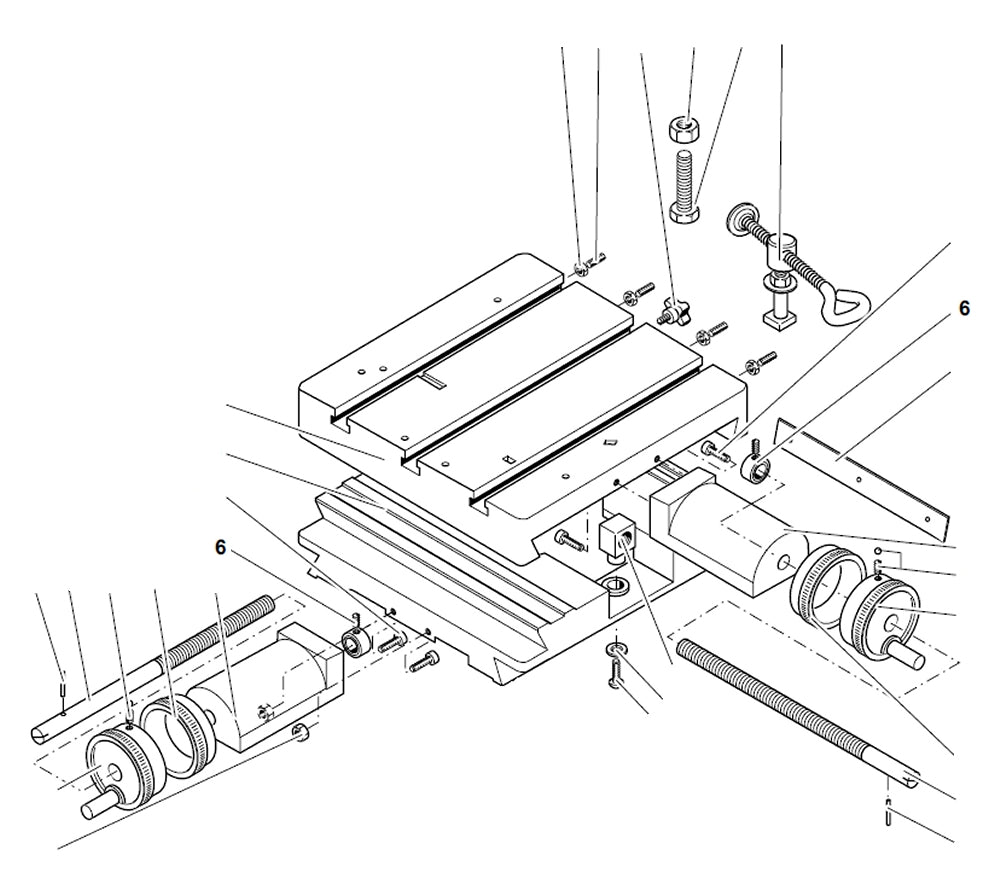 PROXXON 20150-06 Stellring mit Madenschraube für Kreuztisch KT150
