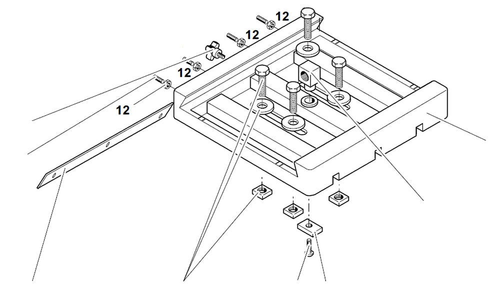 PROXXON 20150-12 Mutter M4 für Kreuztisch KT150