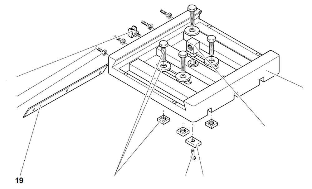 PROXXON 20150-19 Stahlschiene Führung für Kreuztisch KT150