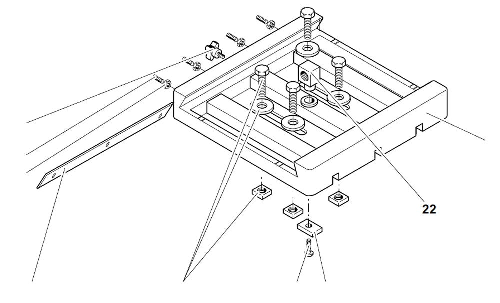 PROXXON 20150-22 Gewindeführung für Kreuztisch KT150