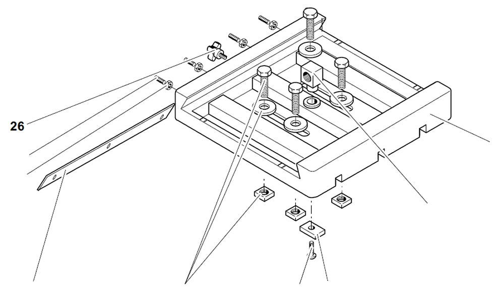 PROXXON 20150-26 Feststellschraube mit Sterngriff für Kreuztisch KT150