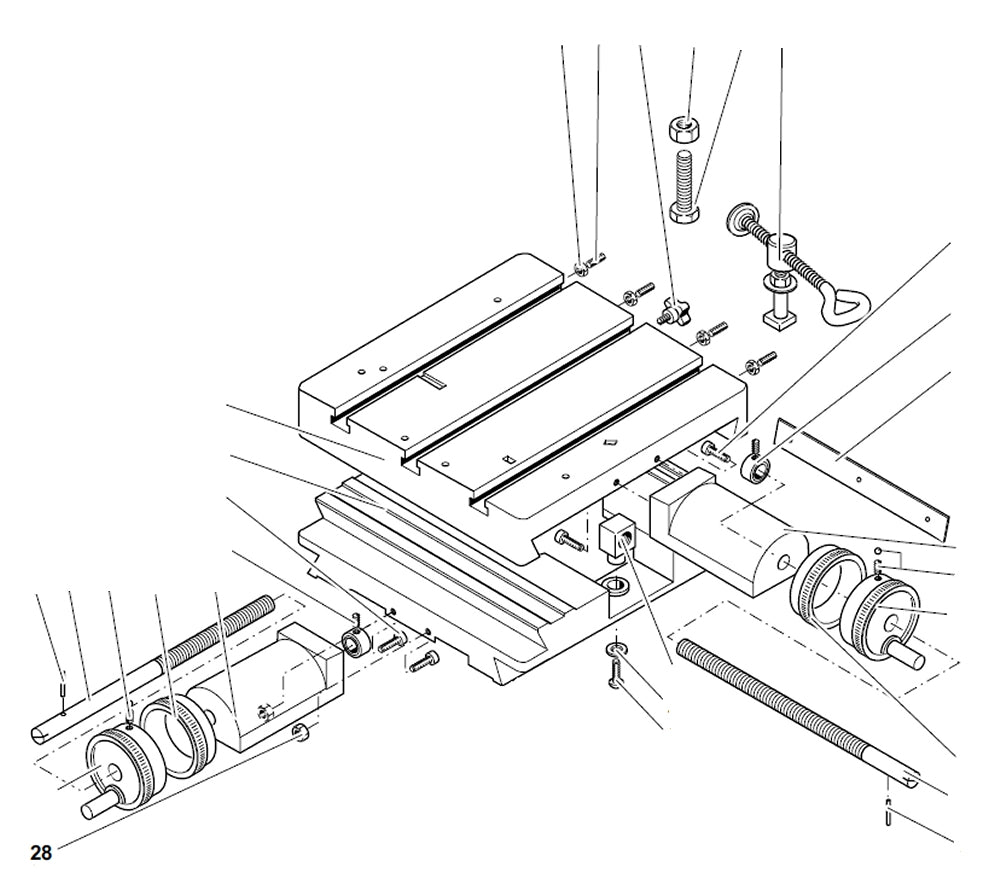 PROXXON 20150-28 Sechskantmutter für Kreuztisch KT150