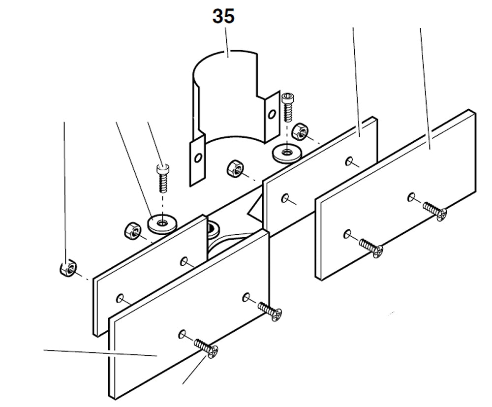 PROXXON 20150-35 Blechhalter für Kreuztisch KT150