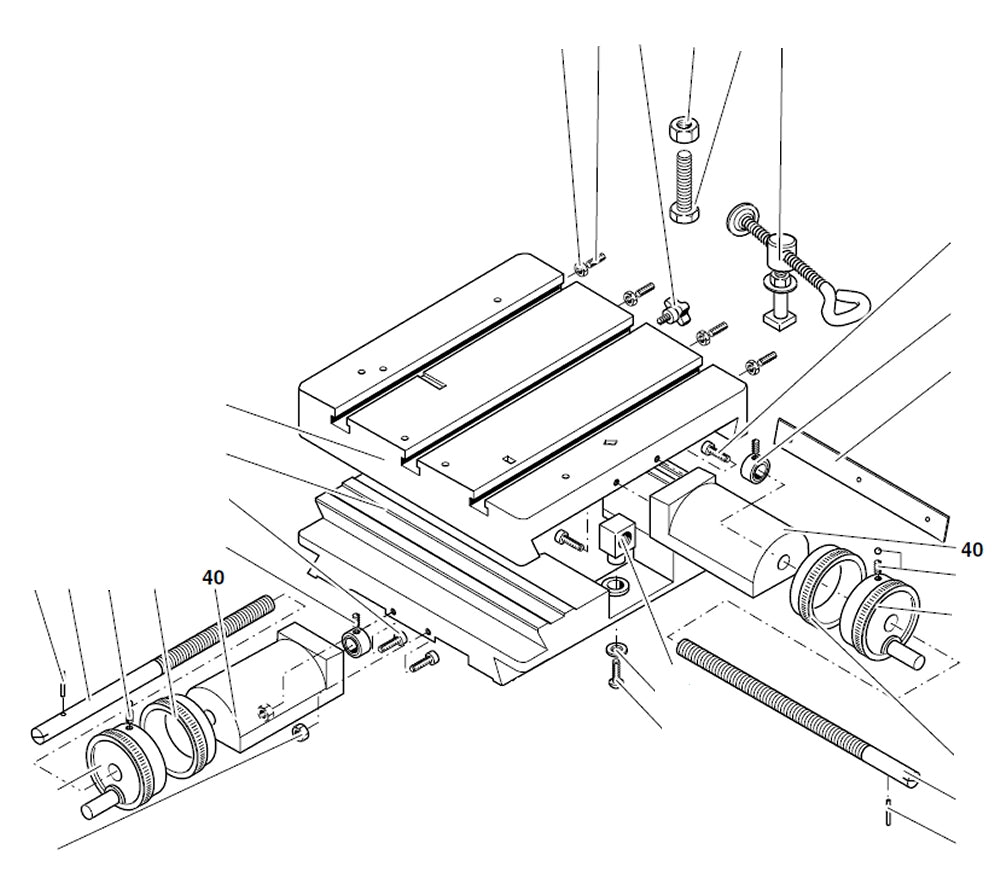 PROXXON 20150-40 Alu-Spindelführung für Kreuztisch KT150