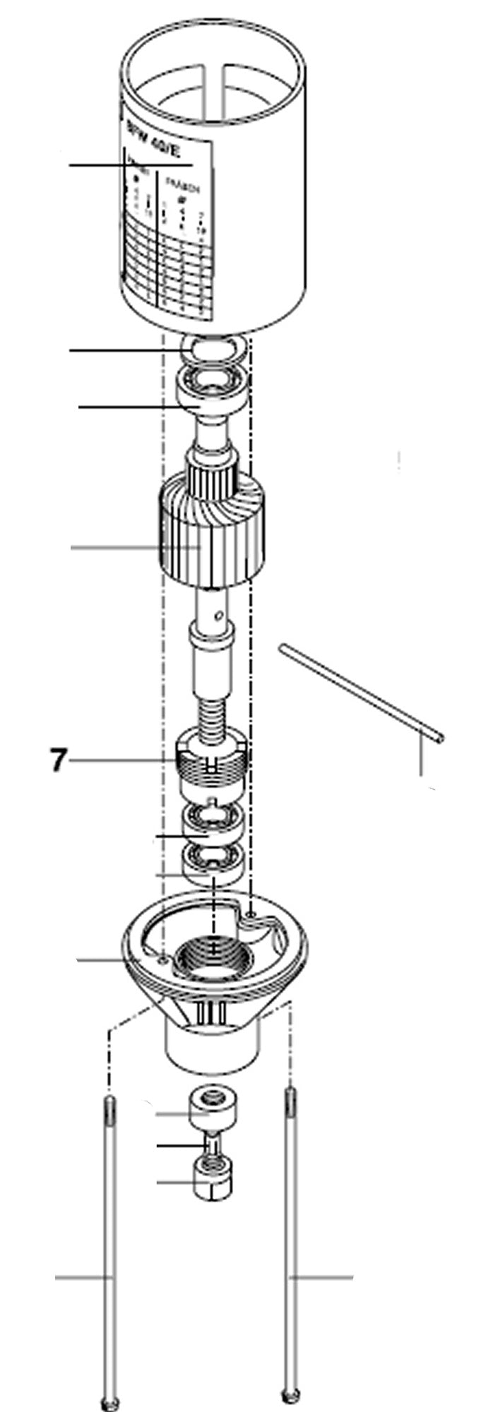 PROXXON 20165-07 Mutter für Bohr- und Fräswerk BFW40/e