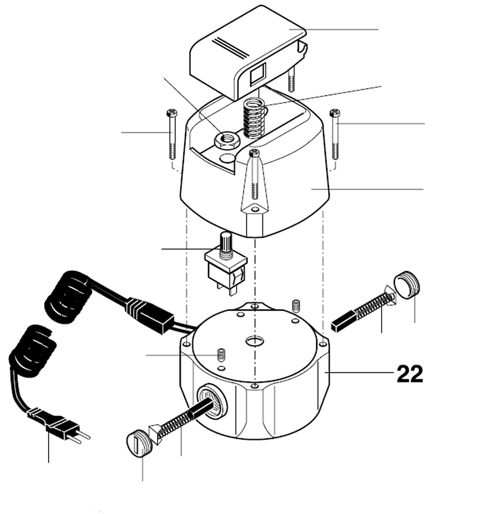 PROXXON 20165-22 Kollektorgehäuse für Bohr- und Fräswerk BFW40/e