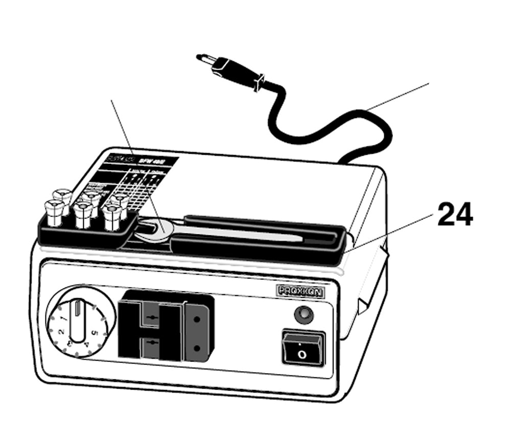 PROXXON 20165-24 Aufsatz für Spannzangen für Bohr- und Fräswerk BFW40/e
