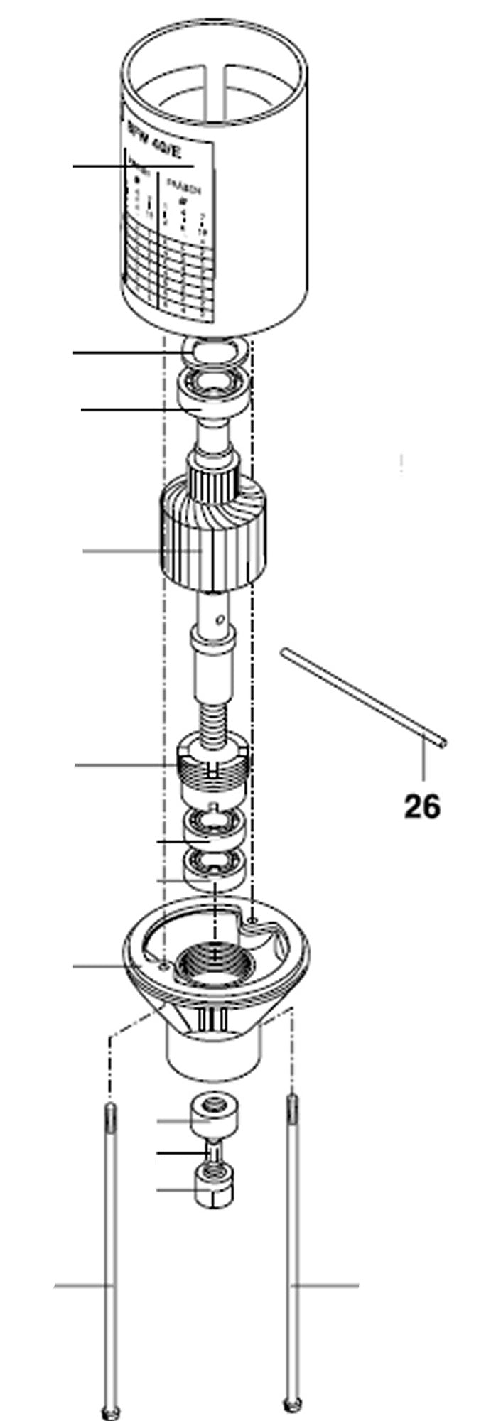 PROXXON 20165-26 Arretierstift / Blockierstift 4 x 85 mm für Bohr- und Fräswerk BFW40/e