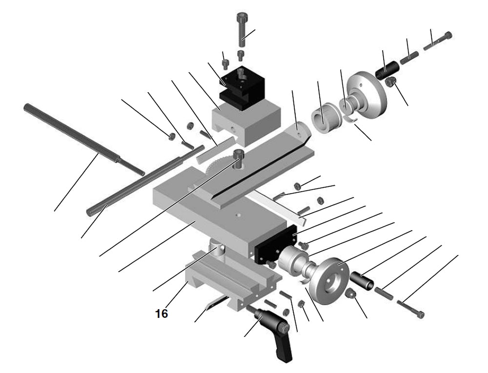PROXXON 24150-03-16 Schlitten für FD 150/E