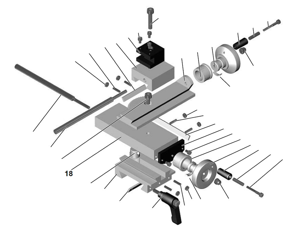 PROXXON 24150-03-18 Planschlitten für FD 150/E