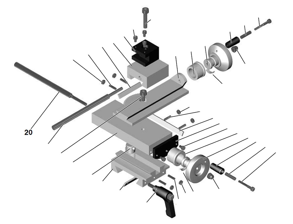 PROXXON 24150-03-20 X-Spindel für FD 150/E