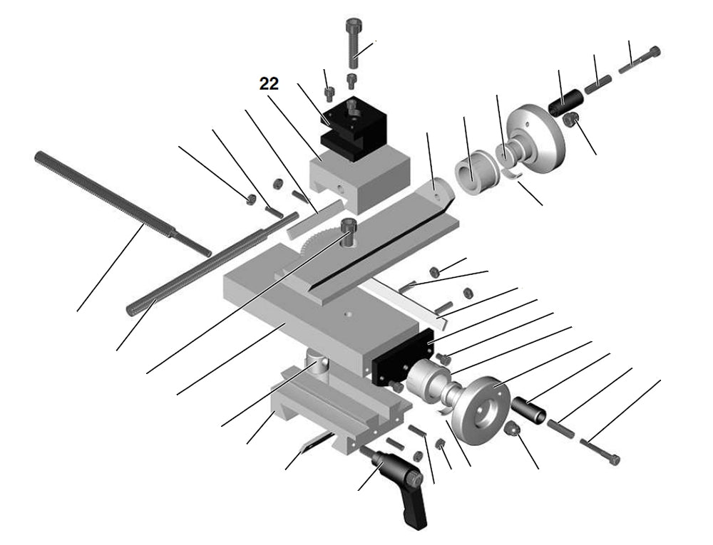 PROXXON 24150-03-22 Oberschlitten für FD 150/E