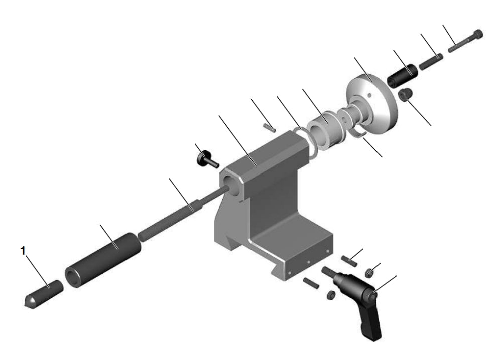 PROXXON 24150-04-01 Mitlaufende Körnerspitze für FD 150/E
