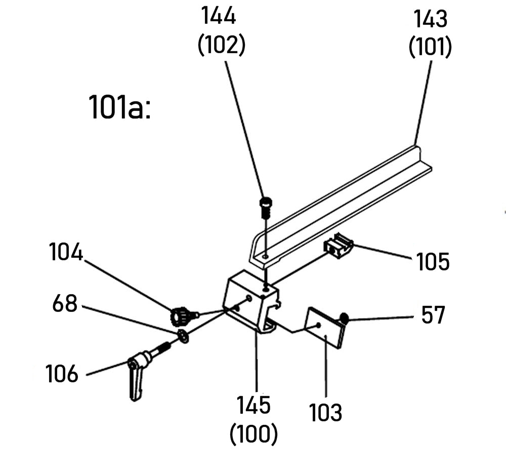 PROXXON 27070-143a Längsanschlag komplett für Feinkreissäge FET