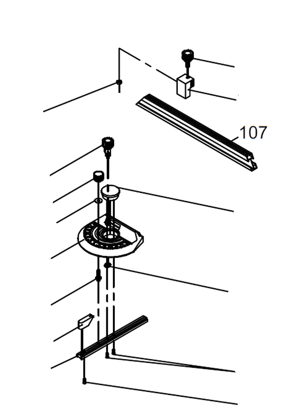 PROXXON 27070-107 Anschlagleiste Feinkreissäge FET
