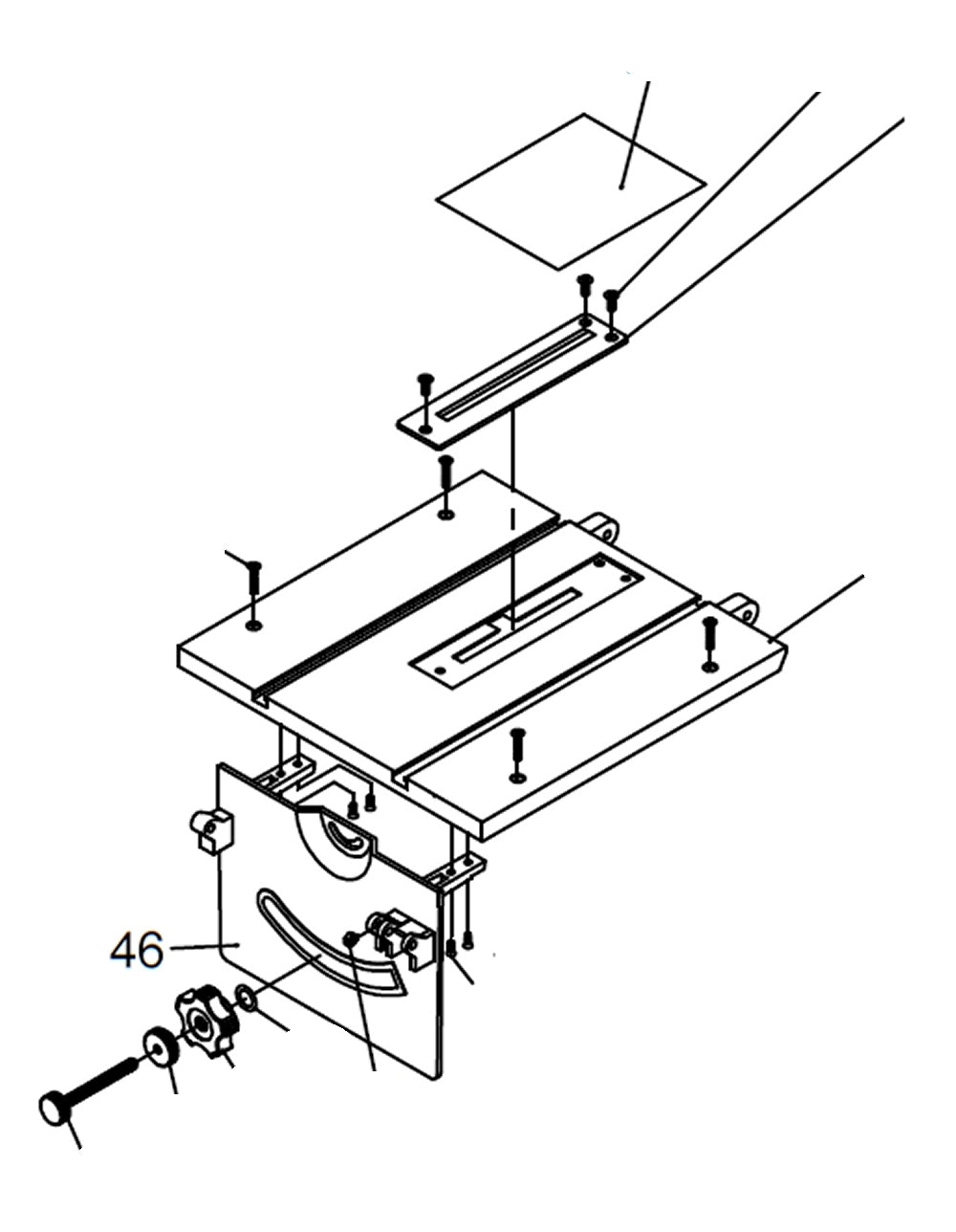 PROXXON 27070-46 Frontplatte für Feinkreissäge FET
