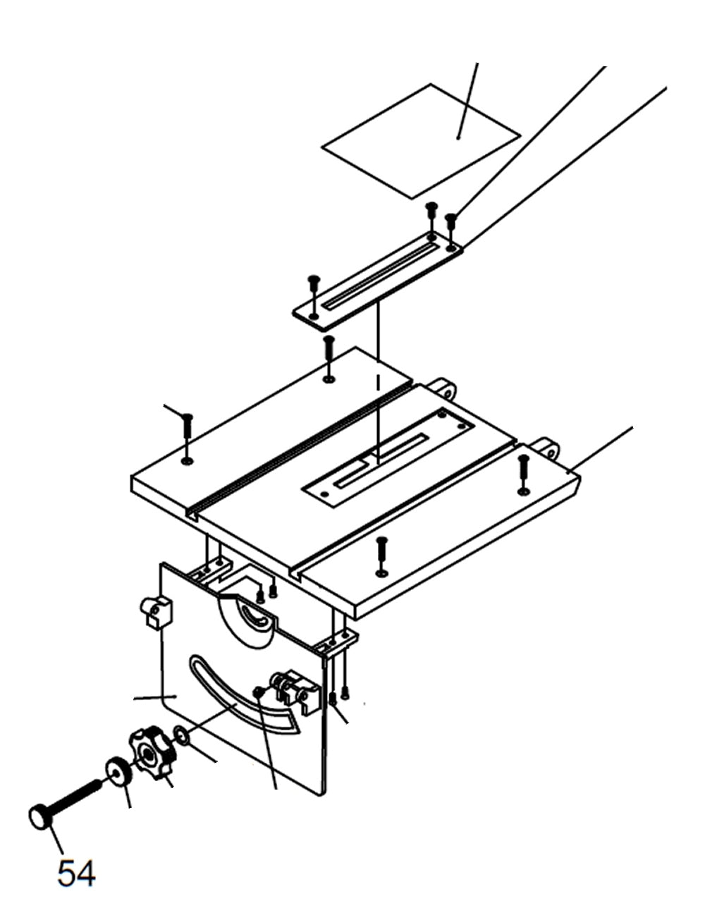 PROXXON 27070-54 Rändelschraube für Feinkreissäge FET