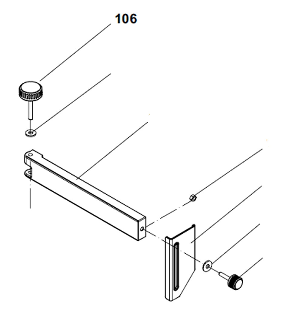 PROXXON 27094-106 Rändelschraube für Dekupiersäge DS460