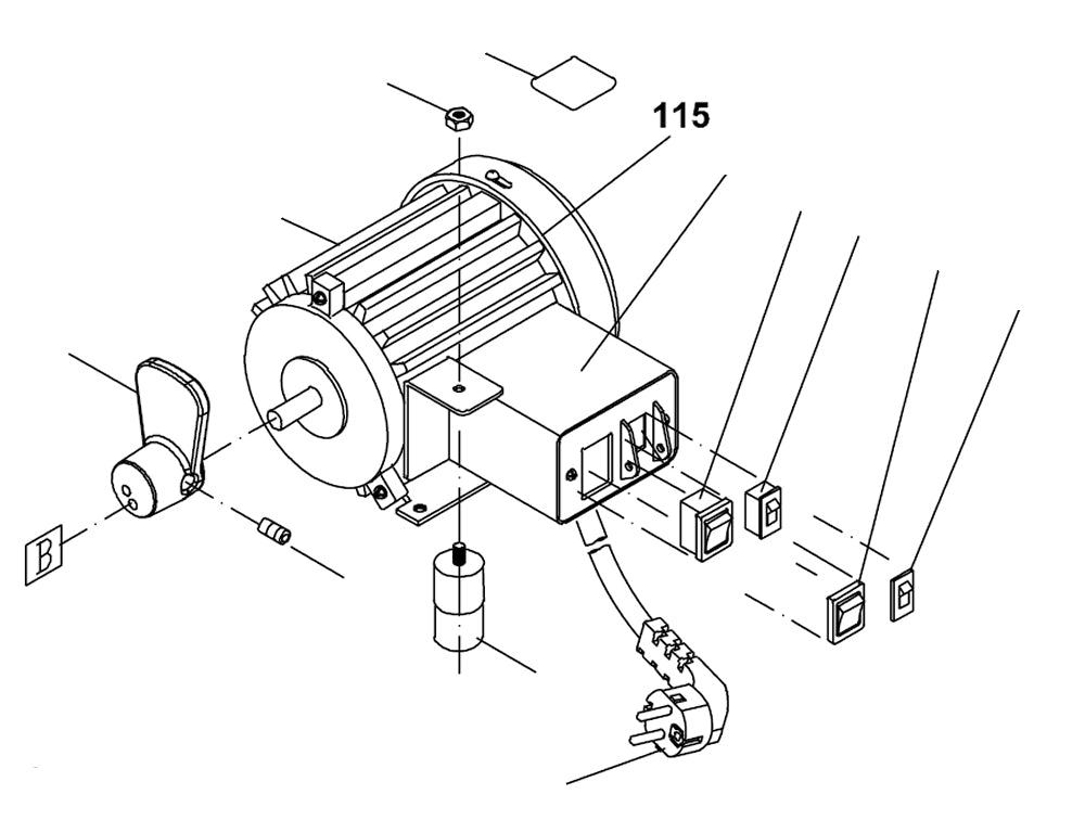 PROXXON 27094-115 Motorkappe für Dekupiersäge DS460