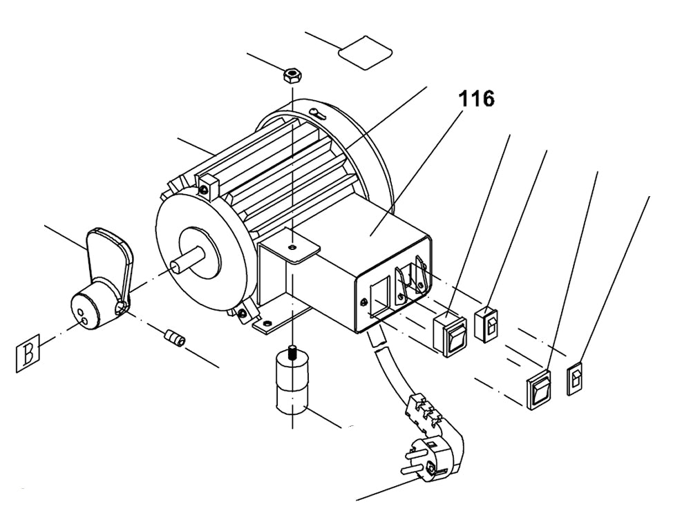 PROXXON 27094-116 Schalterkasten für Dekupiersäge DS460