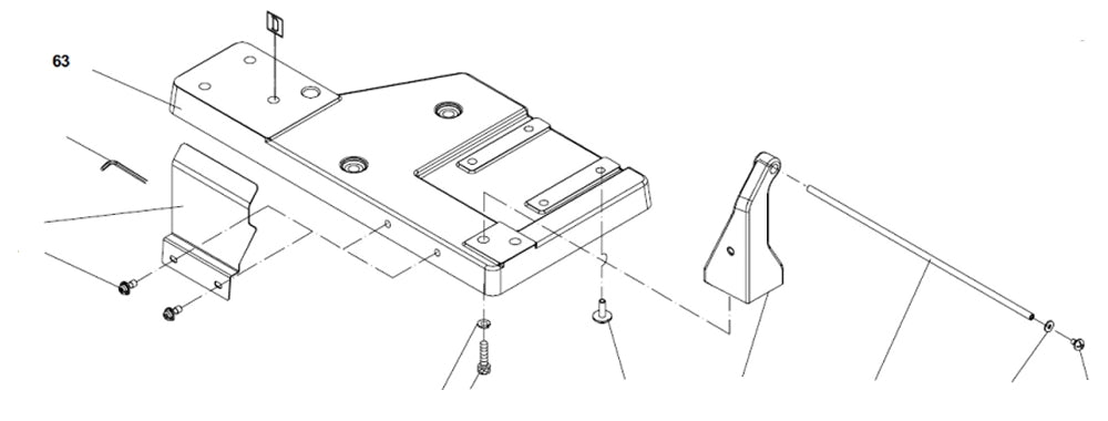 PROXXON 27094-63 Maschinenfuß für Dekupiersäge DS460