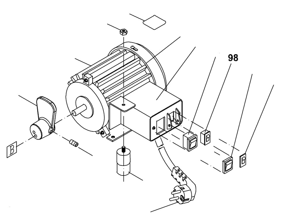 PROXXON 27094-98 Ein-Aus-Schalter für Dekupiersäge DS460
