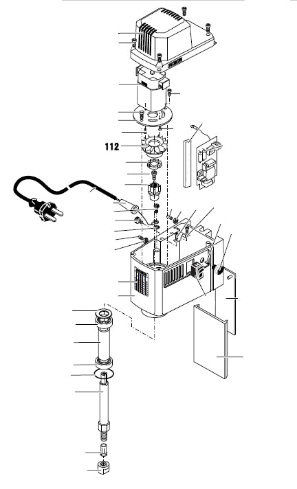 PROXXON 27110-112 Mitnehmer mit Lüfter für Micro-Fräse MF 70
