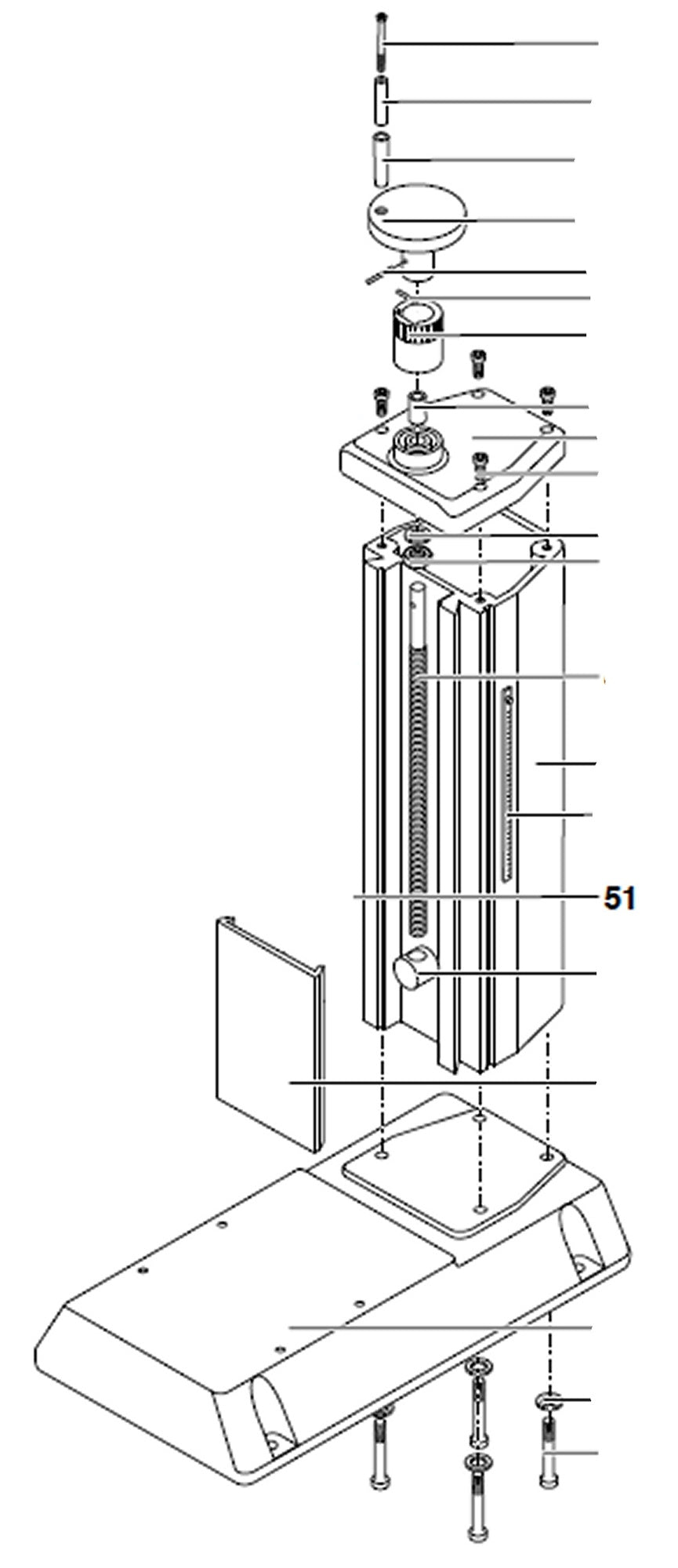 PROXXON 27110-51 obere Spindelabdeckung für Micro-Fräse MF 70