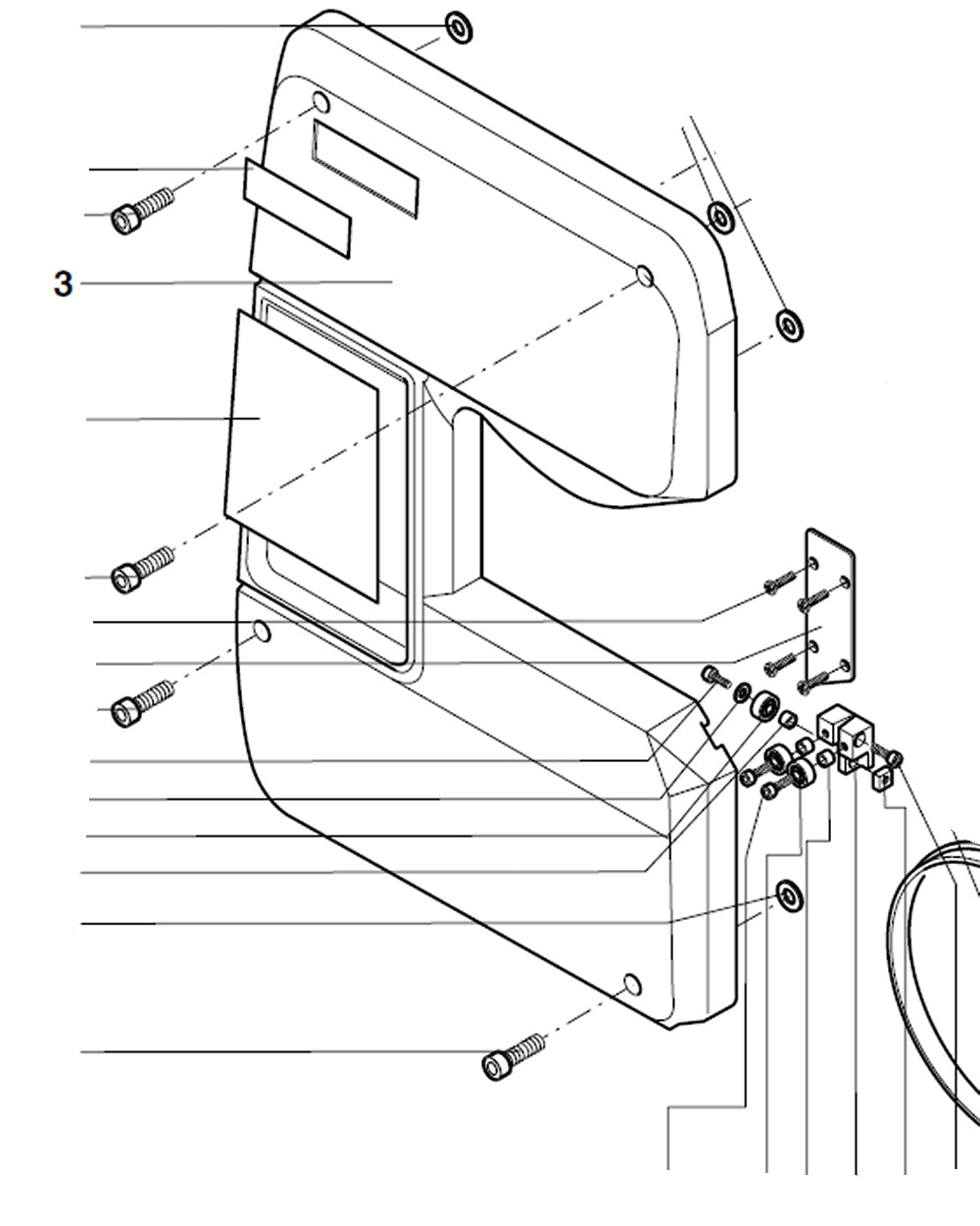 PROXXON 27172-03 Vordere Gehäuseabdeckung für Bandsäge MBS240/e