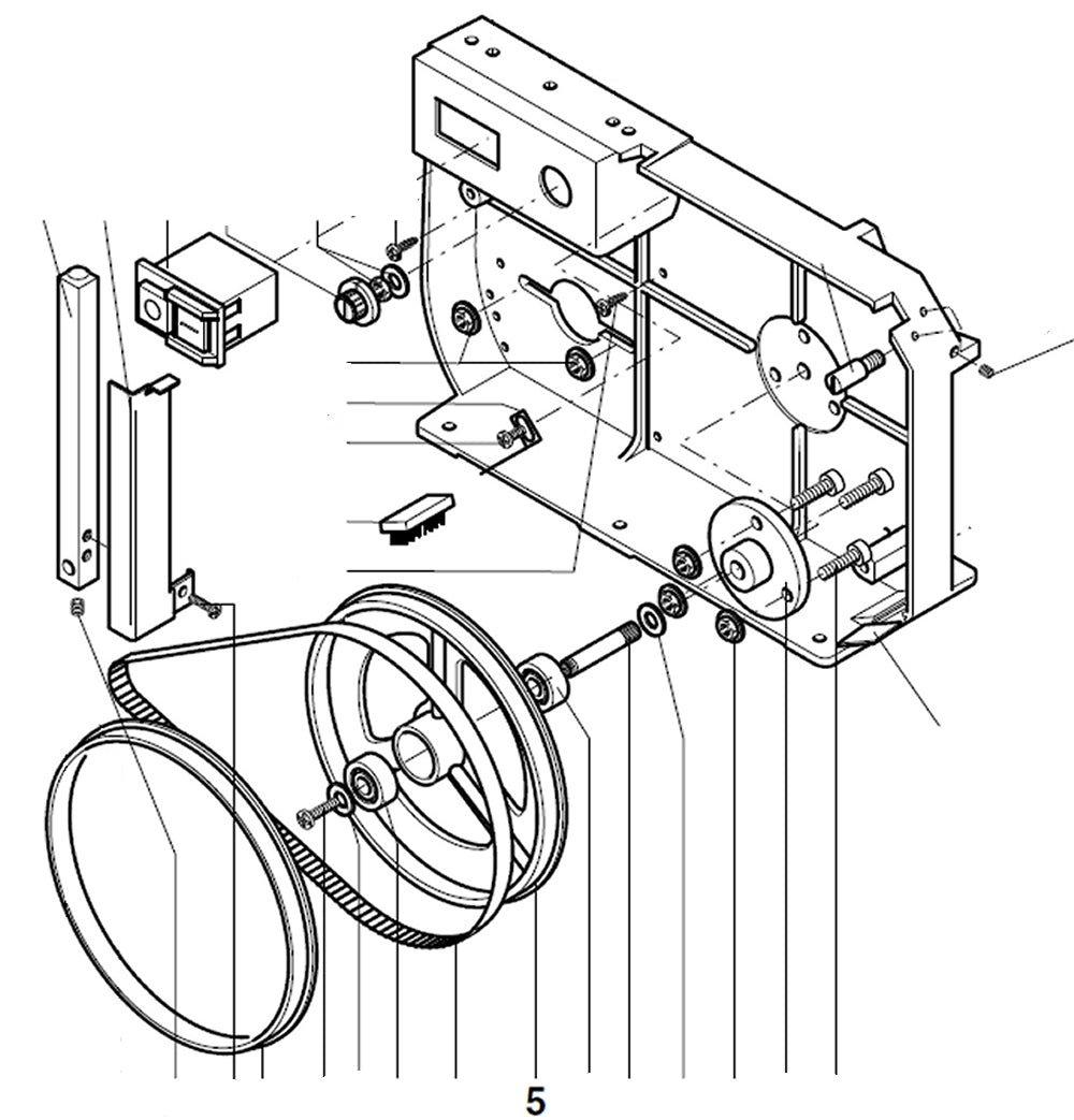 PROXXON 27172-05 Unteres Laufrad ohne Belag für Bandsäge MBS240/e