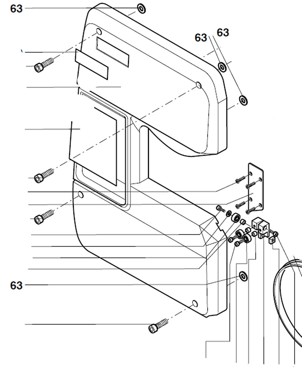 PROXXON 27172-63 Rückhaltescheibe für Bandsäge MBS240/e