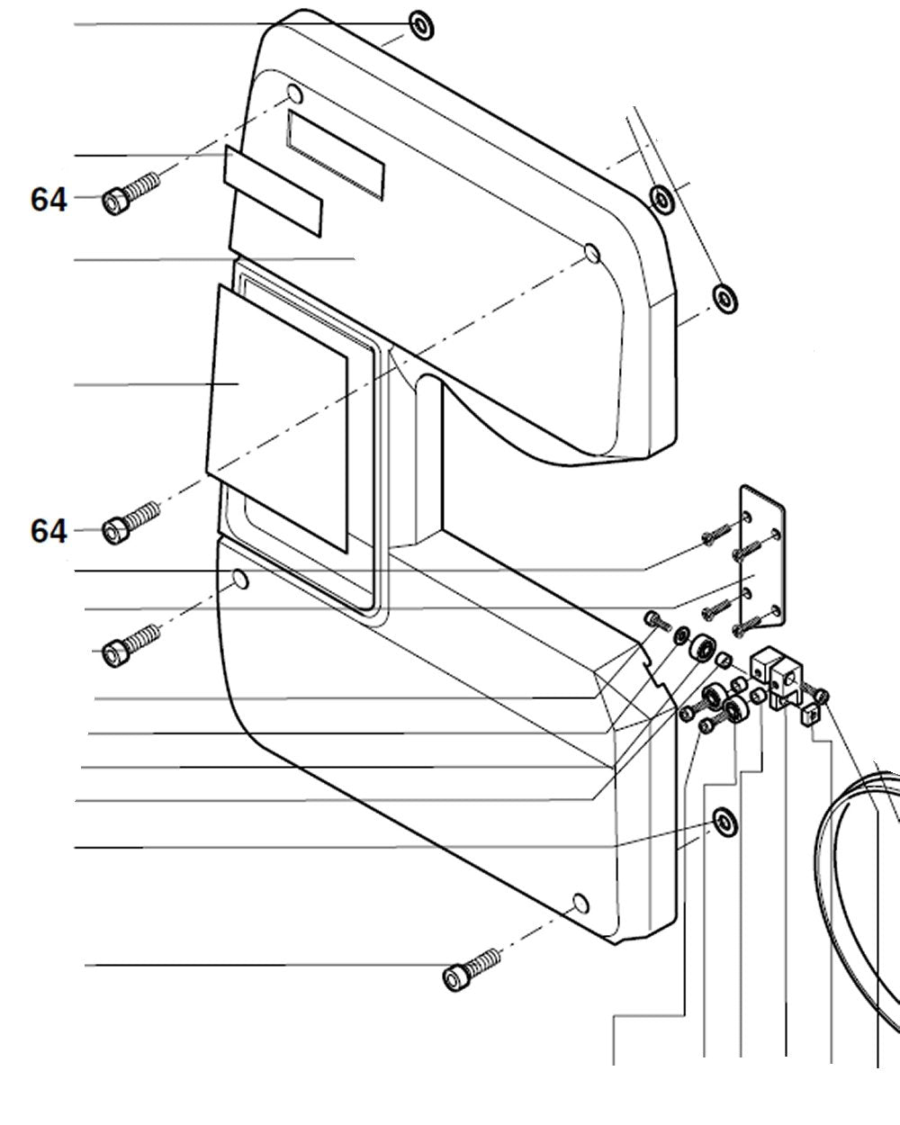 PROXXON 27172-64 Gehäuseschraube für Bandsäge MBS240/e