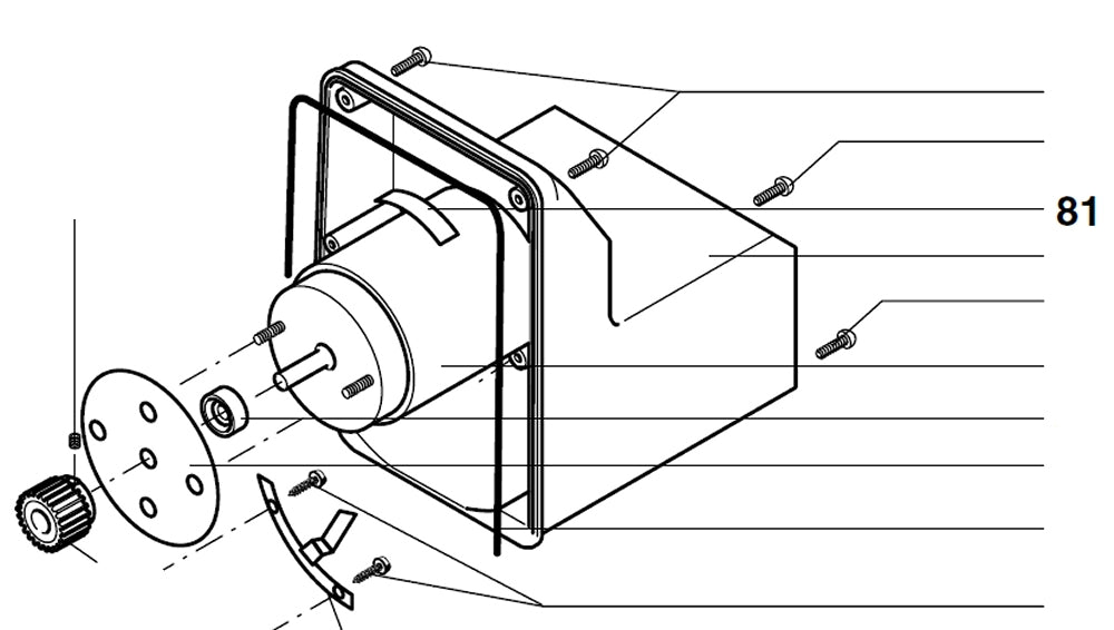PROXXON 27172-81 Typenschild für Motor für Bandsäge MBS240/e